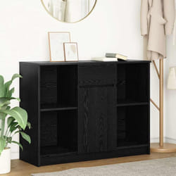 Vidaxl - Buffet avec tiroir chêne noir 101x35x76 cm bois d'ingénierie