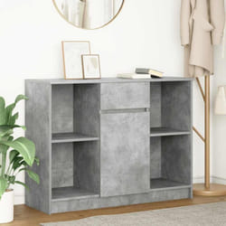 Vidaxl - Buffet avec tiroir gris béton 101x35x76 cm bois d'ingénierie