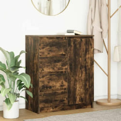Vidaxl Buffet Avec Tiroirs Chêne Fumé 71x35x84 cm