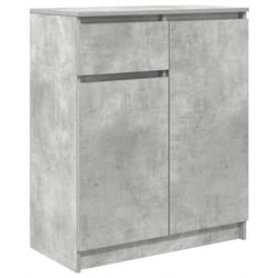 Buffet avec tiroir gris béton 71x35x84 cm bois d'ingénierie Vidaxl