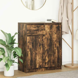 Vidaxl Buffet Avec Tiroir Chêne Fumé 71x35x84 cm