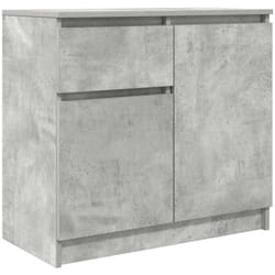 Buffet avec tiroir gris béton 71x35x65 cm bois d'ingénierie - Vidaxl