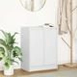 vidaXL Buffet blanc 57x34x76 cm bois dingénierie meuble de rangement meuble de rangement de cuisine meuble de rangement 861616
