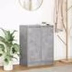vidaXL Buffet gris béton 57x34x76 cm bois dingénierie meuble de rangement meuble de rangement de cuisine meuble de 861619