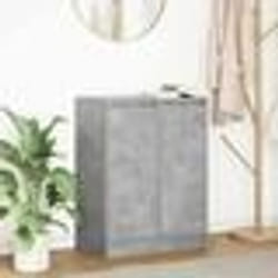 vidaXL Buffet gris béton 57x34x76 cm bois dingénierie meuble de rangement meuble de rangement de cuisine meuble de 861619