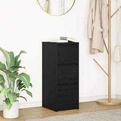 Vidaxl - Buffet chêne noir 29,5x34x76 cm bois d'ingénierie