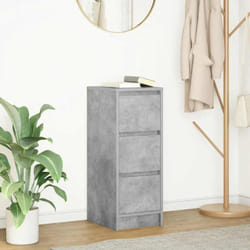 vidaXL Buffet gris béton 29,5x34x76 cm bois d'ingénierie