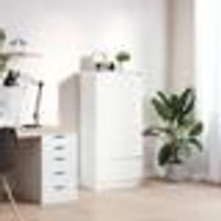 vidaXL Armoire avec tiroir blanc 555x34x1195 cm bois dingénierie armoire de rangement buffet haut armoire de rangement 861643
