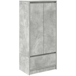 Armoire avec tiroir gris béton 55,5x34x119,5 cm bois ingénierie vidaXL