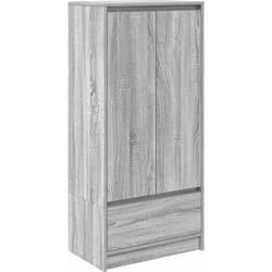 Armoire tiroir sonoma gris 55,5x34x119,5 cm bois d'ingénierie Vidaxl