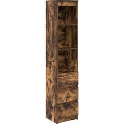 Vidaxl - Buffet haut chêne fumé 37,5x35x180 cm bois d'ingénierie