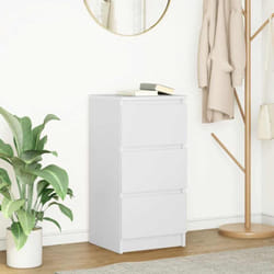 vidaXL Buffet blanc 37,5x35x76 cm bois d'ingénierie