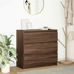 Buffet chêne marron 80x35x76 cm bois d'ingénierie - Vidaxl