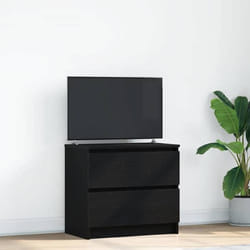 vidaXL Meuble TV noir 60x35x54 cm bois dingénierie support TV meuble hifi centre de divertissement buffet TV meuble 861779