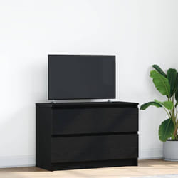Meuble tv noir 80x35x54 cm bois d'ingénierie Vidaxl