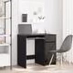 vidaXL Bureau chêne noir 86x49x76 cm bois d'ingénierie