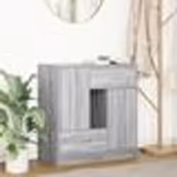 vidaXL Buffet avec tiroirs et portes sonoma gris 705x34x745 cm meuble de rangement armoire de buffet meuble dentrée 861846