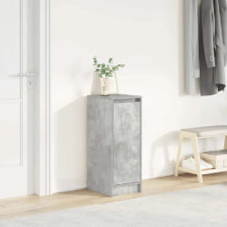vidaXL Armoire à chaussures gris béton 29,5x34x76 cm bois d'ingénierie