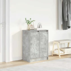 vidaXL Armoire à chaussures gris béton 57x34x76 cm bois d'ingénierie