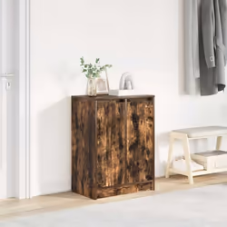Armoire à chaussures chêne fumé 57x34x76 cm bois d ingénierie