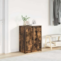 Armoire à chaussures chêne fumé 57x34x76 cm bois d ingénierie