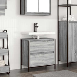 vidaXL Meuble de salle de bain avec lavabo et tiroirs 60x34,5x60 cm