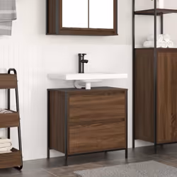Le meuble vasque de salle de bain offre des solutions de rangement polyvalentes, gardant votre espace bien rangé et organisé  ...