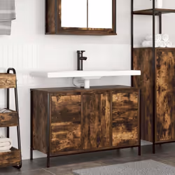 Le meuble vasque de salle de bain offre des solutions de rangement polyvalentes, gardant votre espace bien rangé et organisé  ...