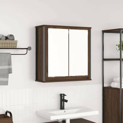 vidaXL Armoire murale de salle de bain miroir chêne marron 60x21x60 cm armoire suspendue de salle de bain meuble mural de 861901