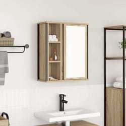Vidaxl - Meuble murale de salle de bain miroir chêne sonoma 50x21x60 cm