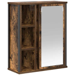 Vidaxl - Armoire murale de salle de bain miroir chêne fumé 50x21x60 cm