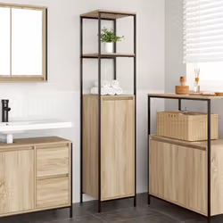 L'armoire de salle de bain offre des solutions de rangement polyvalentes, gardant votre espace bien rangé et organisé tout en ...