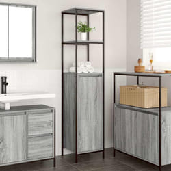 Vidaxl - Meuble de salle de bain avec étagères sonoma gris 36x35x165 cm