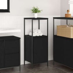 Vidaxl - Meuble de salle de bain avec étagères chêne noir 36x35x95 cm