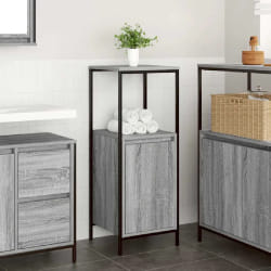 vidaXL Meuble de salle de bain avec étagères sonoma gris 36x35x95 cm
