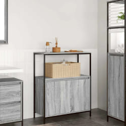 vidaXL Meuble de salle de bain avec étagères sonoma gris 76,5x35x95 cm