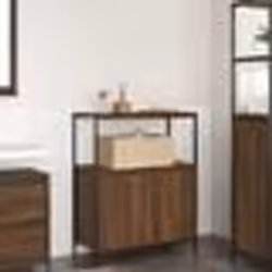 vidaXL Meuble de salle de bain avec étagères chêne marron 765x35x95cm armoire de rangement de salle de bain armoire de 861921