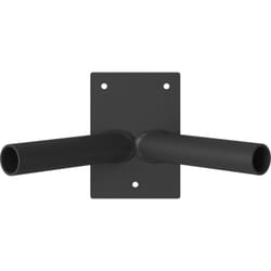 Vidaxl - Support de drapeau pour 2 drapeaux à accrocher au mur en acier noir