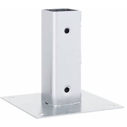 Vidaxl - Bases de poteau carrées 4 pcs argent 51x51 mm acier galvanisé