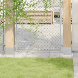 vidaXL Bases de poteau carrées 12 pcs argent 141x141mm acier galvanisé