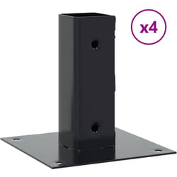 Vidaxl - Bases de poteau carrées 4 pcs anthracite 51x51 mm