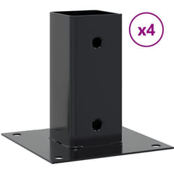 Vidaxl - Bases de poteau carrées 4 pcs anthracite 61x61 mm