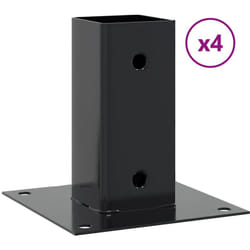 Vidaxl - Bases de poteau carrées 4 pcs anthracite 71x71 mm