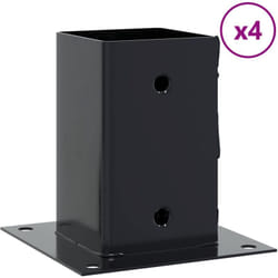 Vidaxl - Bases de poteau carrées 4 pcs anthracite 81x81 mm
