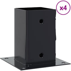 Vidaxl - Bases de poteau carrées 4 pcs anthracite 91x91 mm