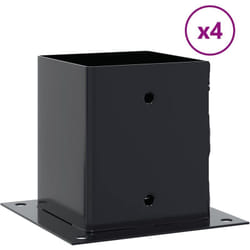 Vidaxl - Bases de poteau carrées 4 pcs anthracite 101x101 mm