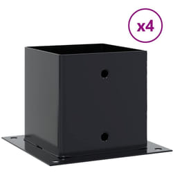 Vidaxl - Bases de poteau carrées 4 pcs anthracite 141x141 mm