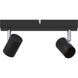 Vidaxl - Projecteur de plafond 2 voies ajustable noir E27