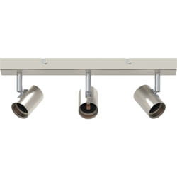 Vidaxl - Projecteur de Plafond Réglable 3 Voies Nickel Brossé E27