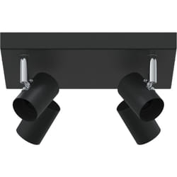 Vidaxl - Projecteur plafond 4 voies réglable noir E27